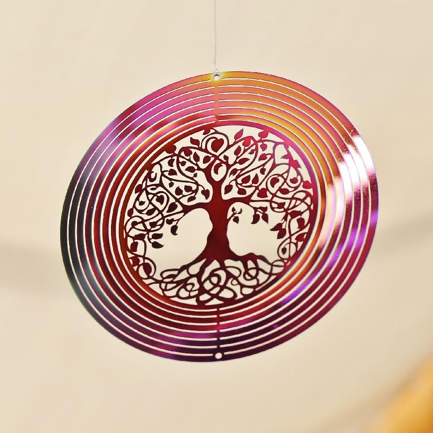 Levně 3D Harmonizační Spinner - Strom Života Růžový
