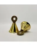 Zlatý mosazný zvoneček - 2 ks