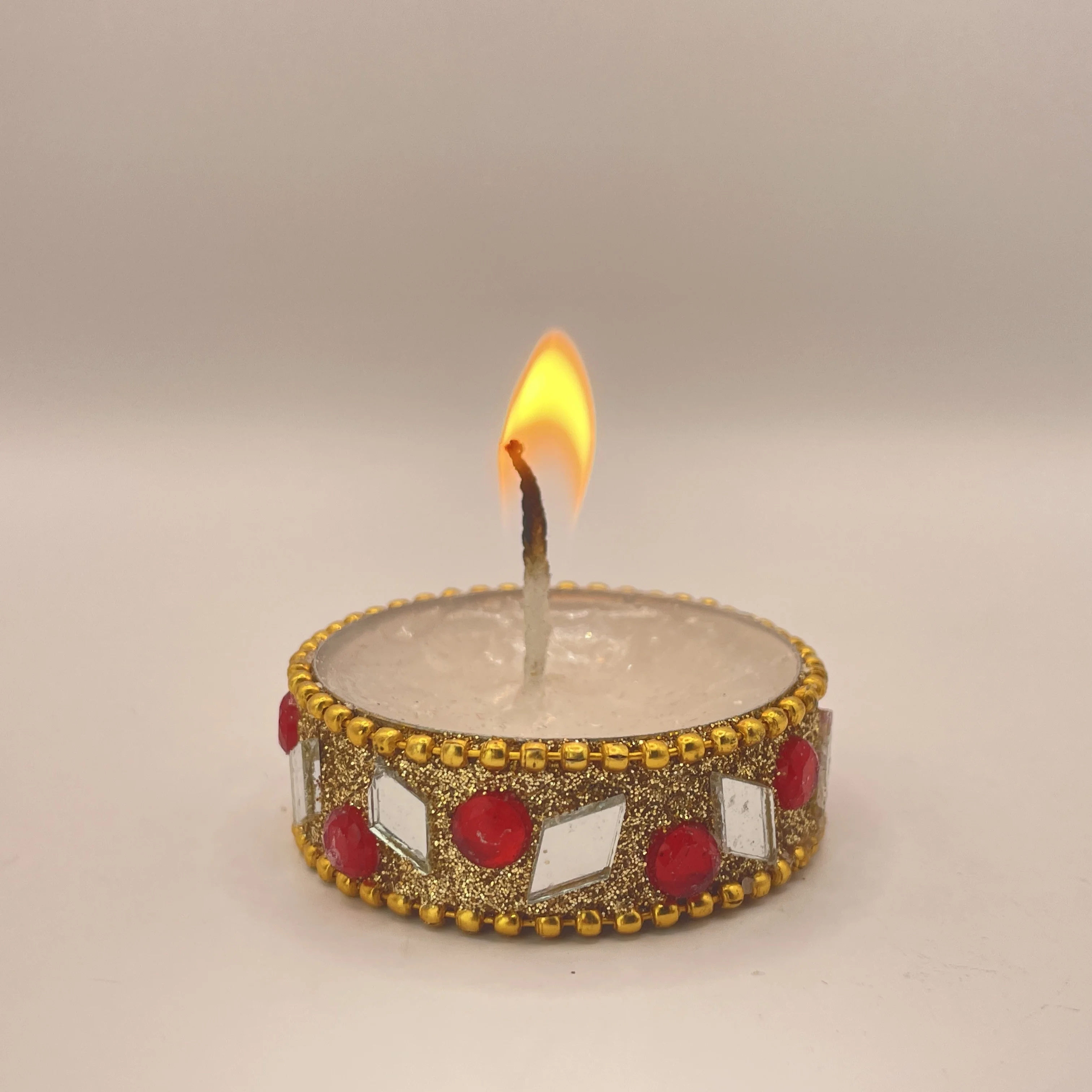 Levně Dekorativní čajová svíčka - Zlatá, A