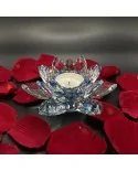 Křišťálové sklo - Svícen lotosový květ Exclusive