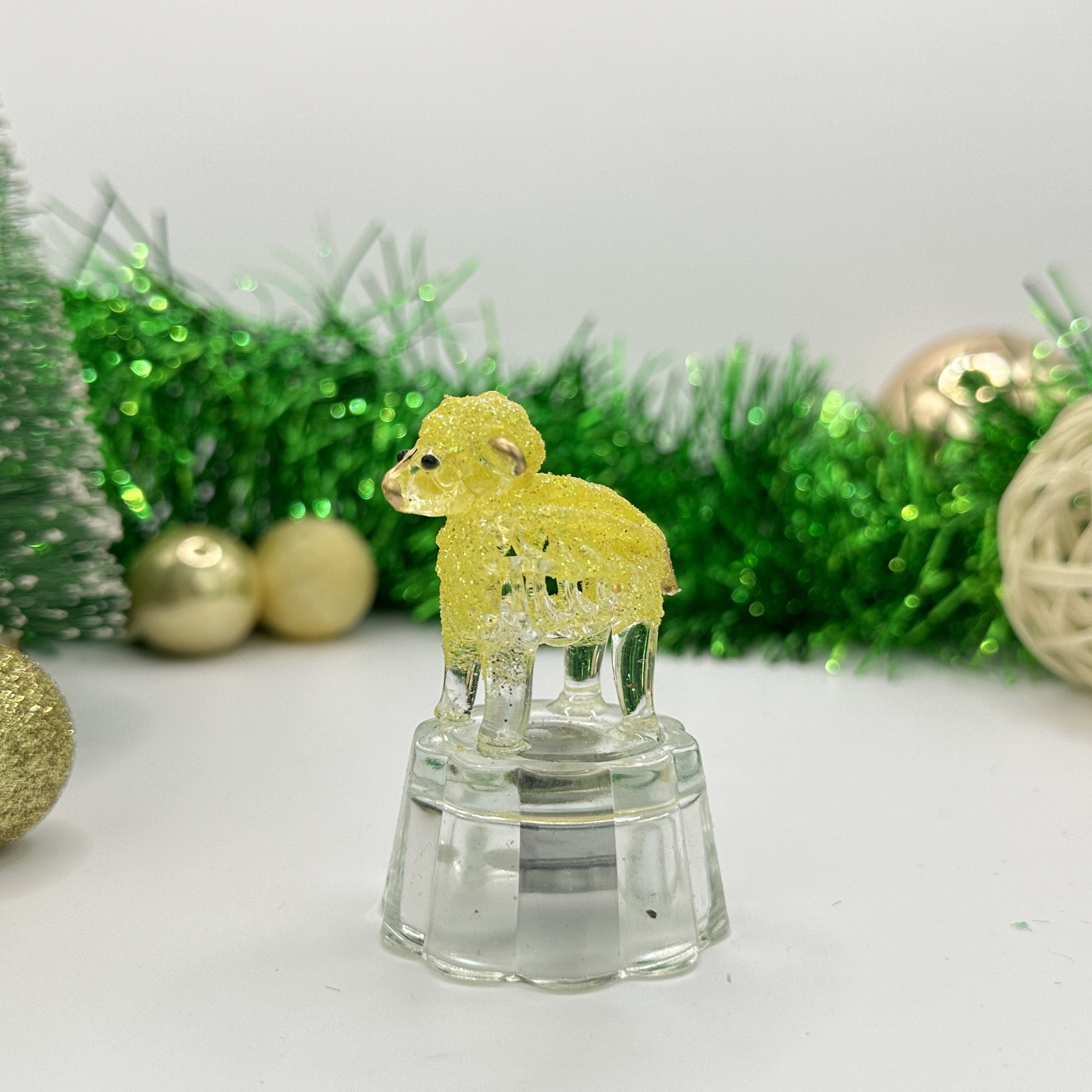 Levně Vánoční dekorace žlutá ovečka