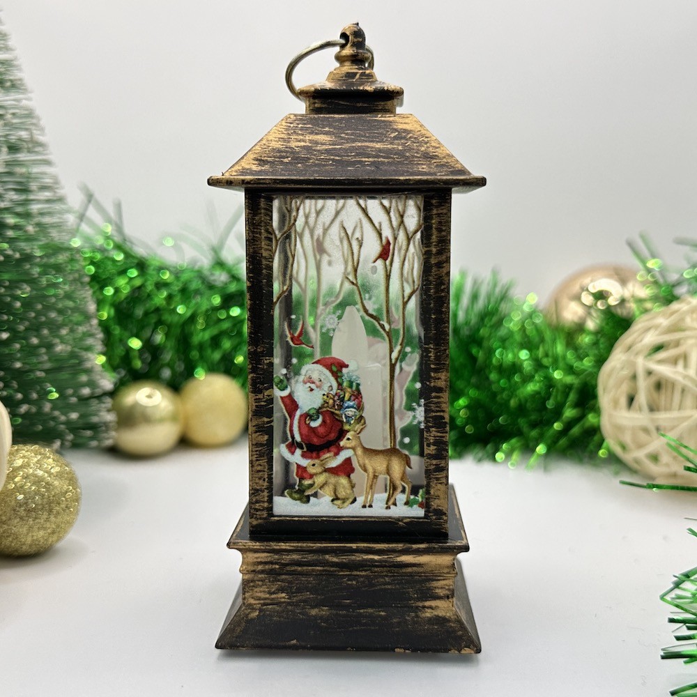 Levně Dekorativní svítící lucerna Santa Claus