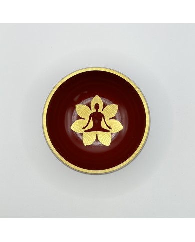 Tibetská zpívající mísa s paličkou meditace - 12 cm hnědá - 680 g