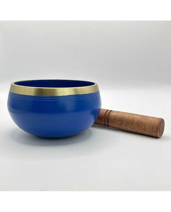 Tibetská zpívající mísa s paličkou meditace - 12 cm modrá - 660