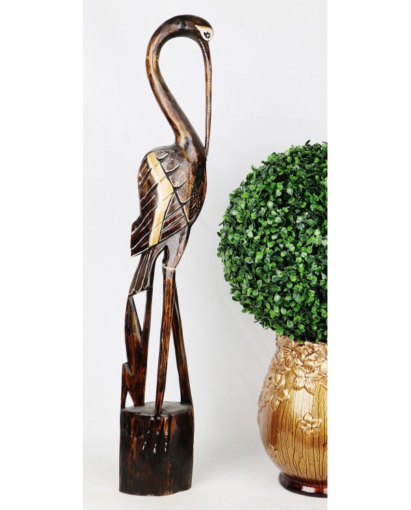 Dřevěná dekorace volavka - Sandy