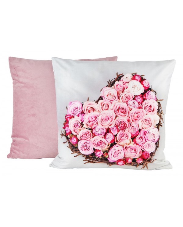 Povlak na polštář - Duo set růže a srdce