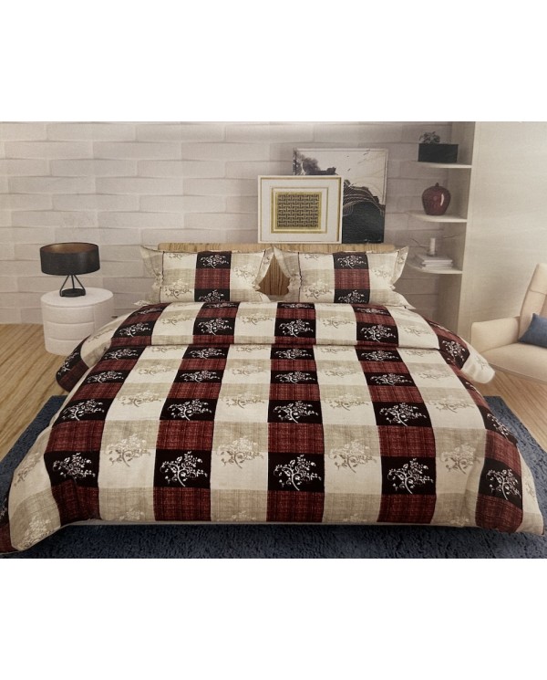 Dvoulůžkové bavlněné prostěradlo a povlak na polštář Maysura - Lilies