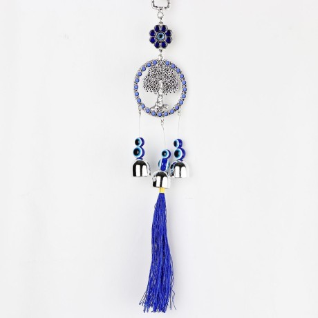 Přívěsky – Alláhovo oko se Stromem života Zvonkohrou a modré třásně