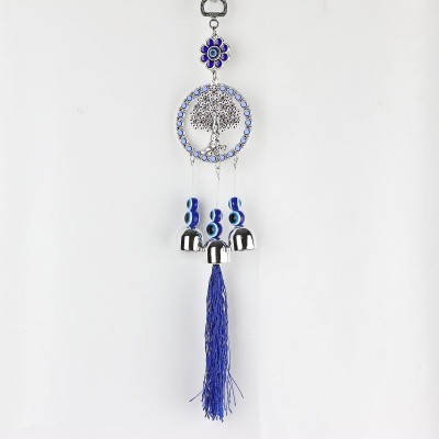 Přívěsky – Alláhovo oko se Stromem života Zvonkohrou a modré třásně